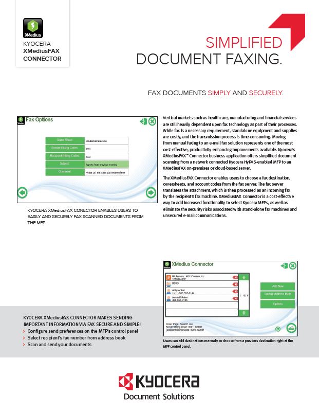 Kyocera, Software, Document Management, Xmediusfax Connector, Middle Georgia Business Products